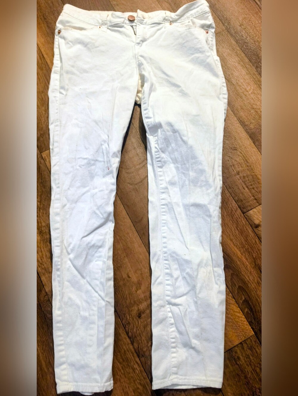 NOBO White Low Rise Skinny Jeans for Kids